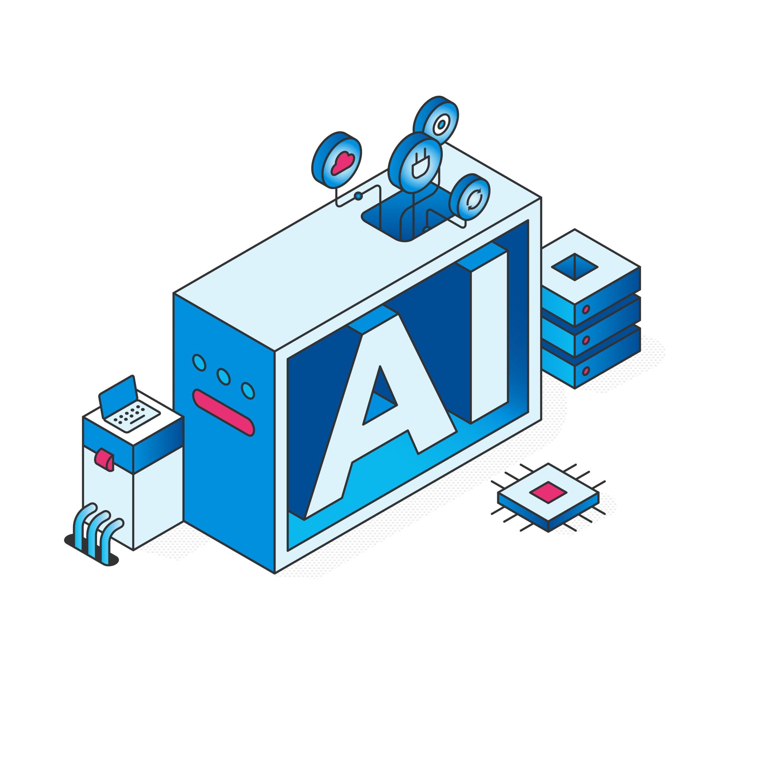 Illustration - brain-AI After