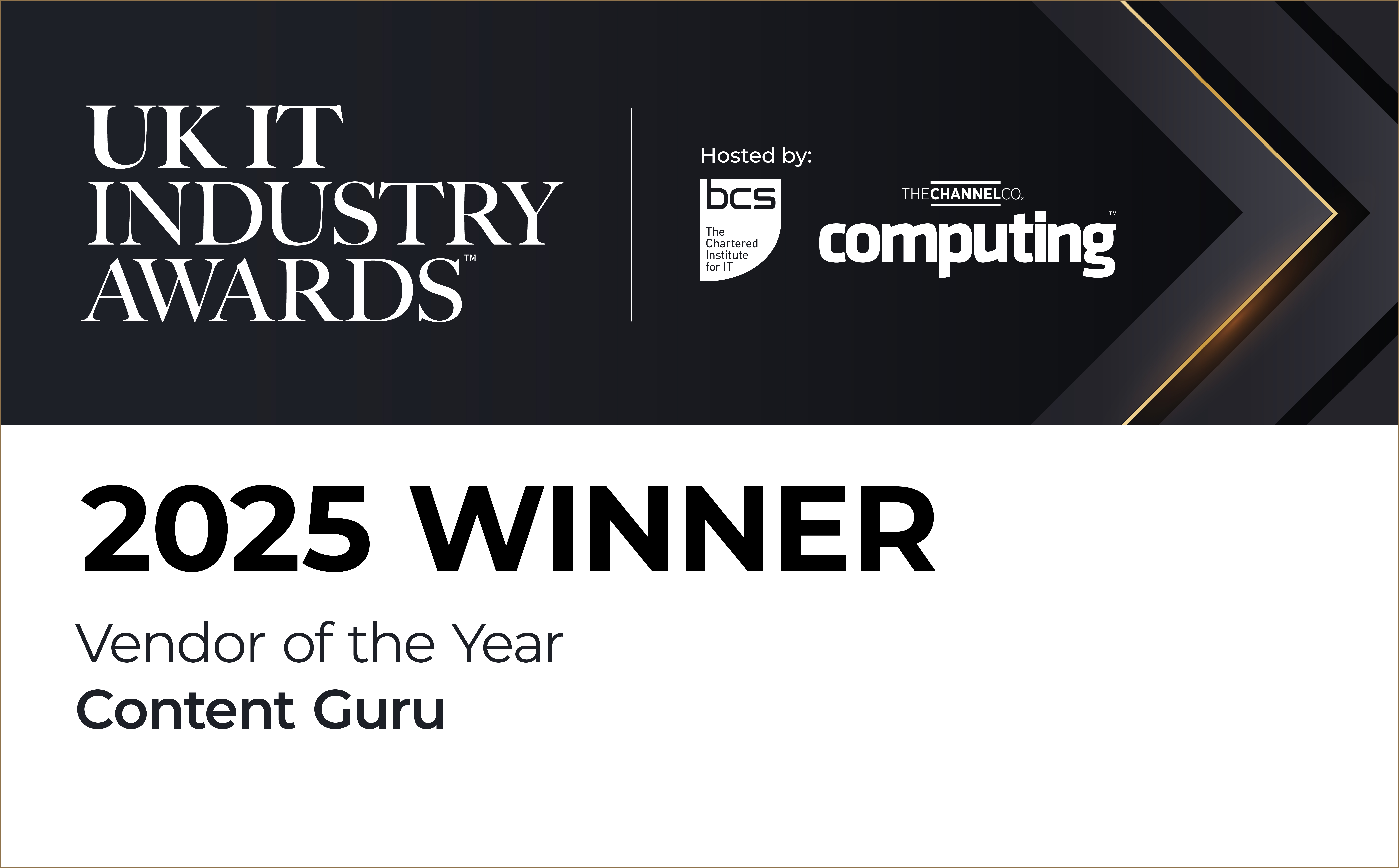 ContentGuru - UK IT Inudstry Awards 2025 - Winners Logo