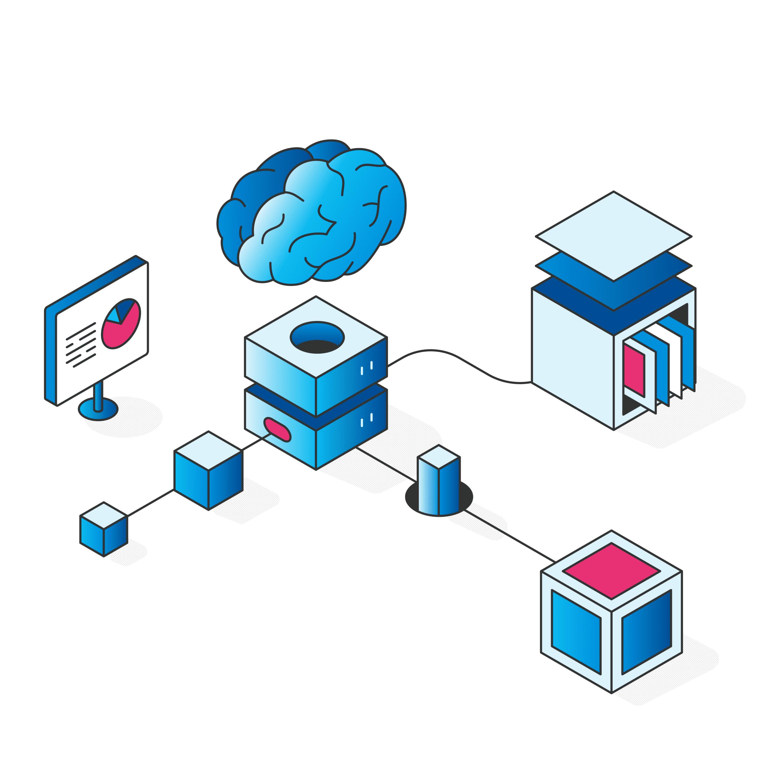 Illustration - brain-AI During