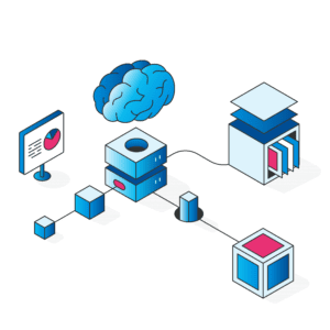 Illustration - brain-AI During